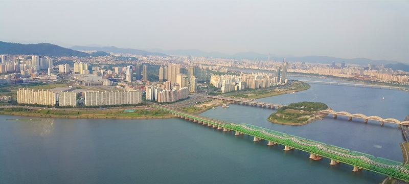 Vista de la ciudad de Seúl y percepción de la nube de polvo fino. | Ana Isabel Ferrer Ramírez